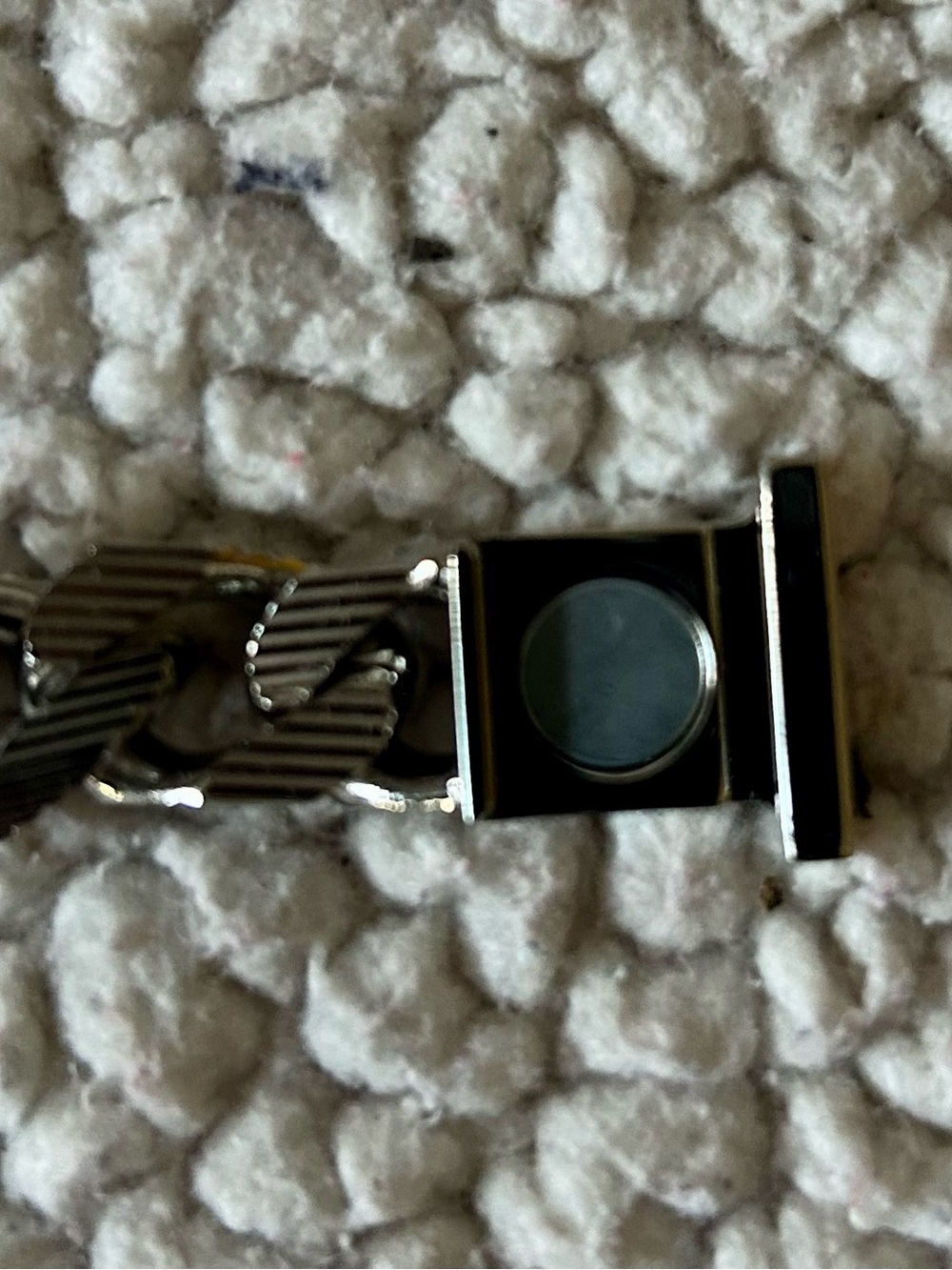 Fendi Palladium Shadow Chain Bracelet with Square Branded Clasp - Size Large - Picture 8 of 14